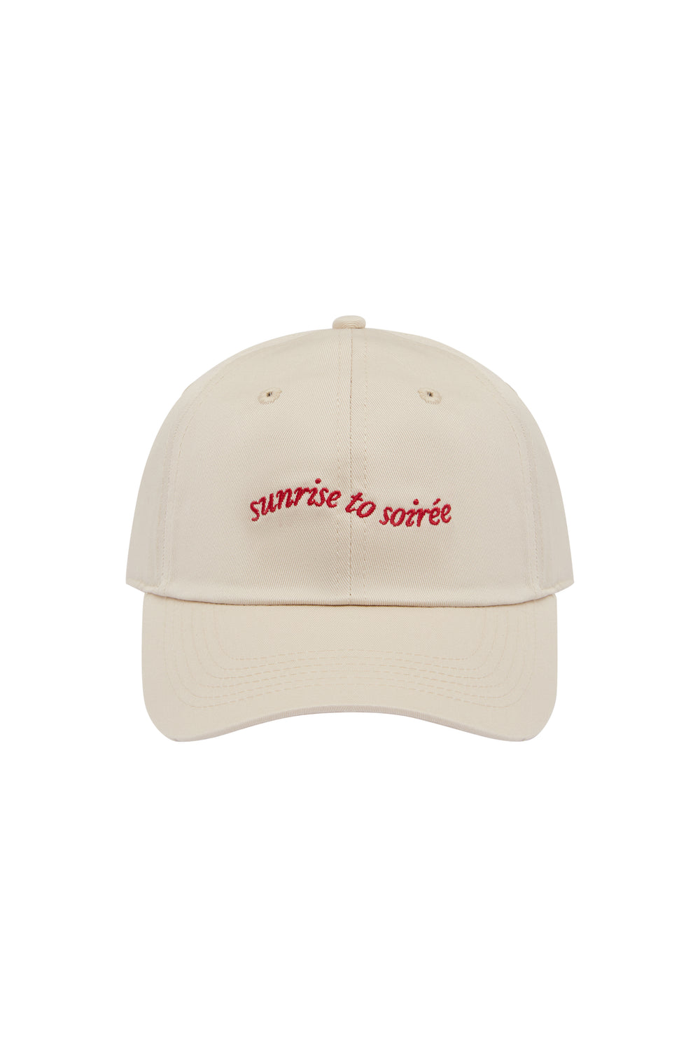 Sunrise To Soirée Cap - Ecru + Cherry red